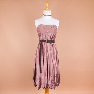 NWT BCBG Runway Strapless Silk Dress